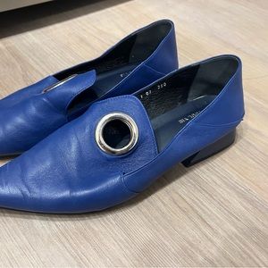 Rejina Pyo X Yuul Yie blue loafers lamb skin